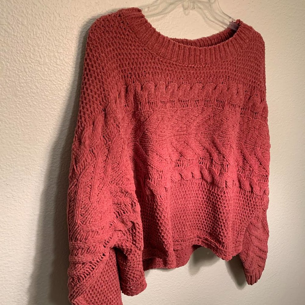 Marsala Cropped Pullover Sweater - Picture 2 of 3